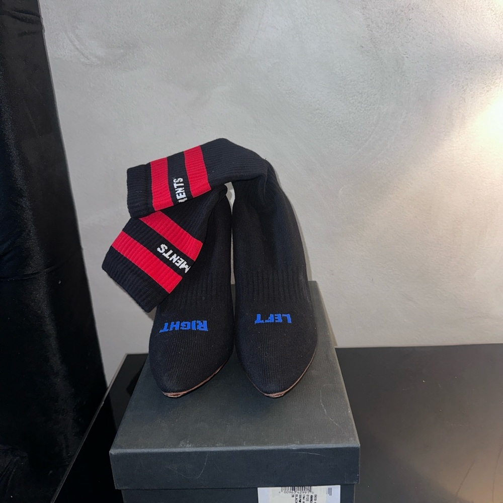 Black and Red Vetements Socks
